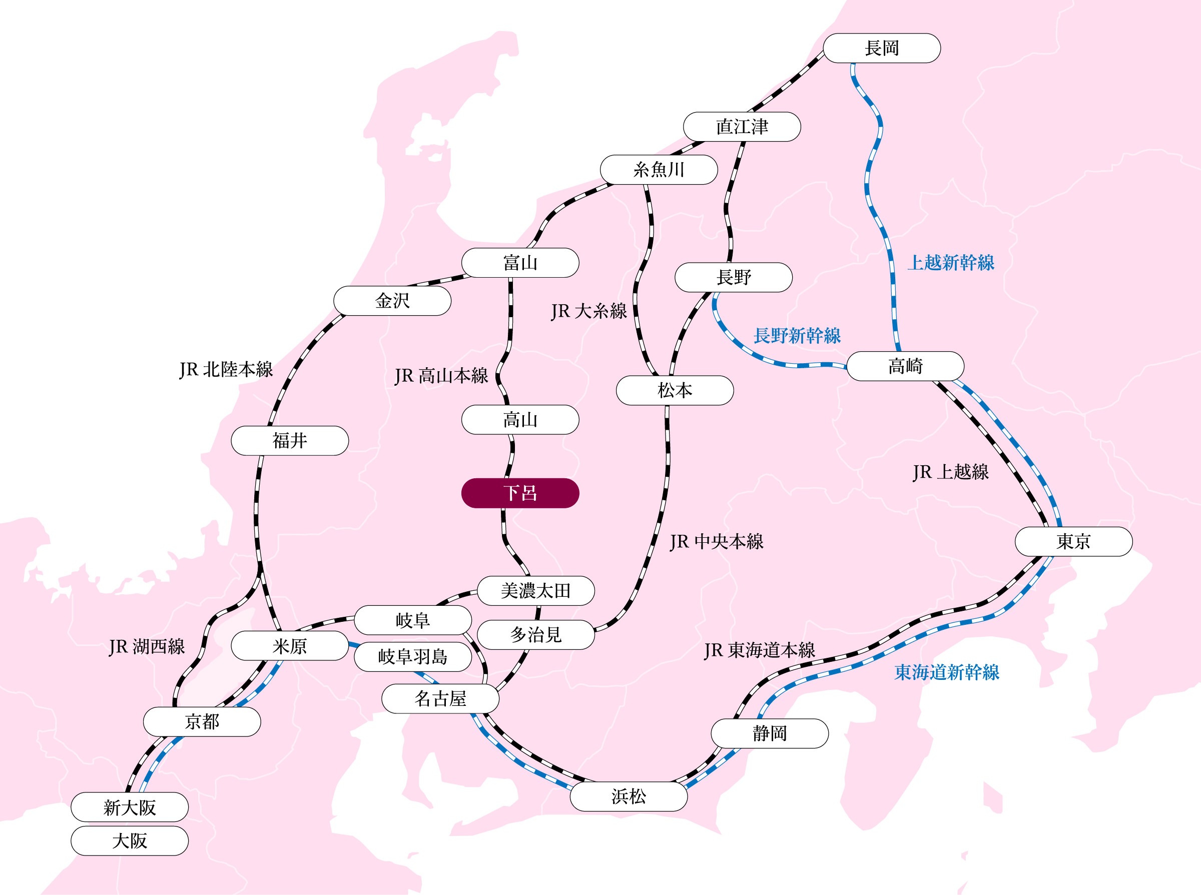電車でお越しの場合